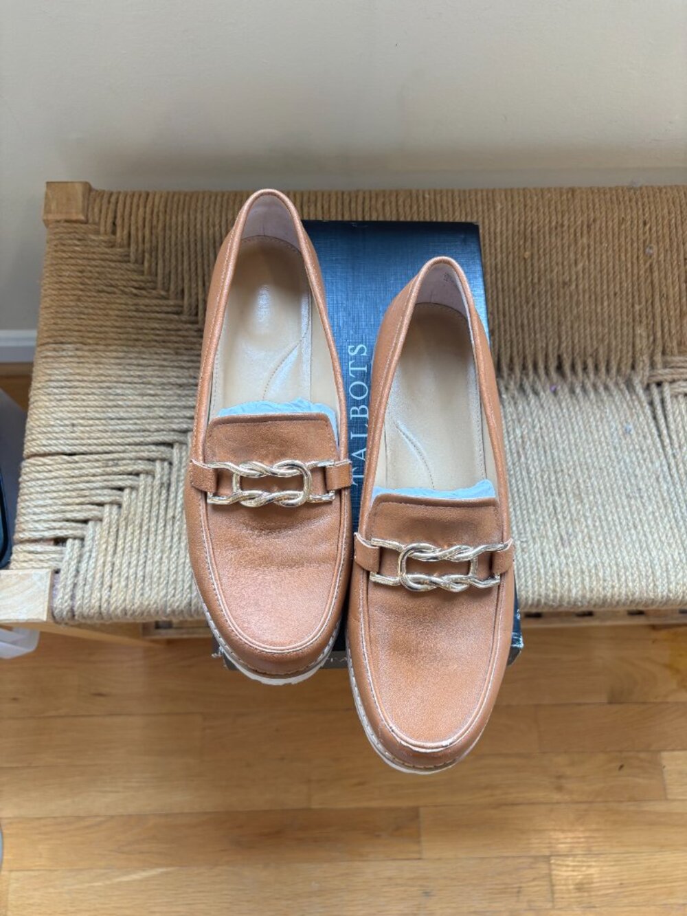 Talbots Havana Tan Laura Link Leather Loafers – Size 10M - Picture 13 of 14